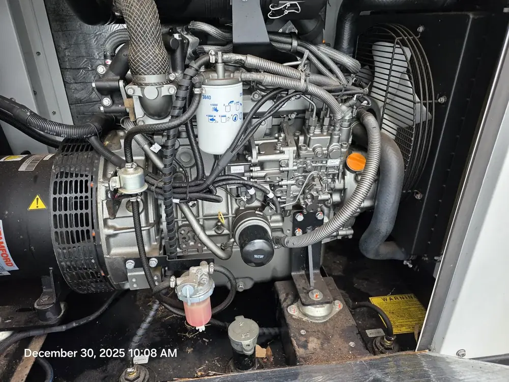 Diesel generator engine during service