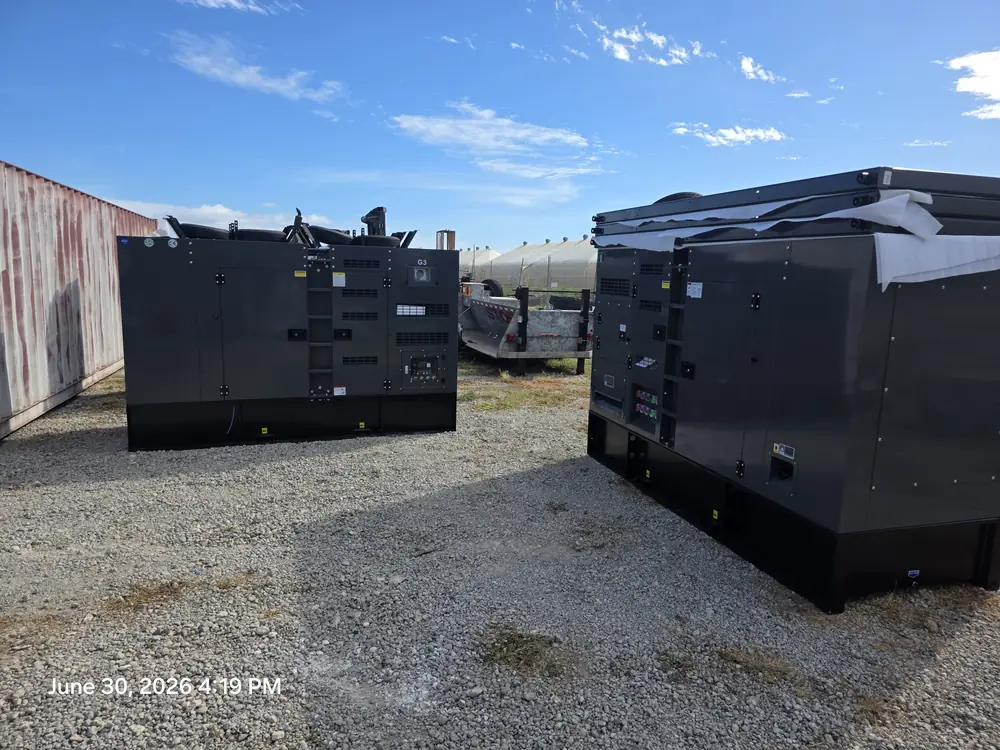New enclosed generators in a yard